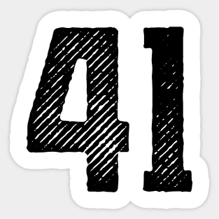 Rough Number 41 Sticker